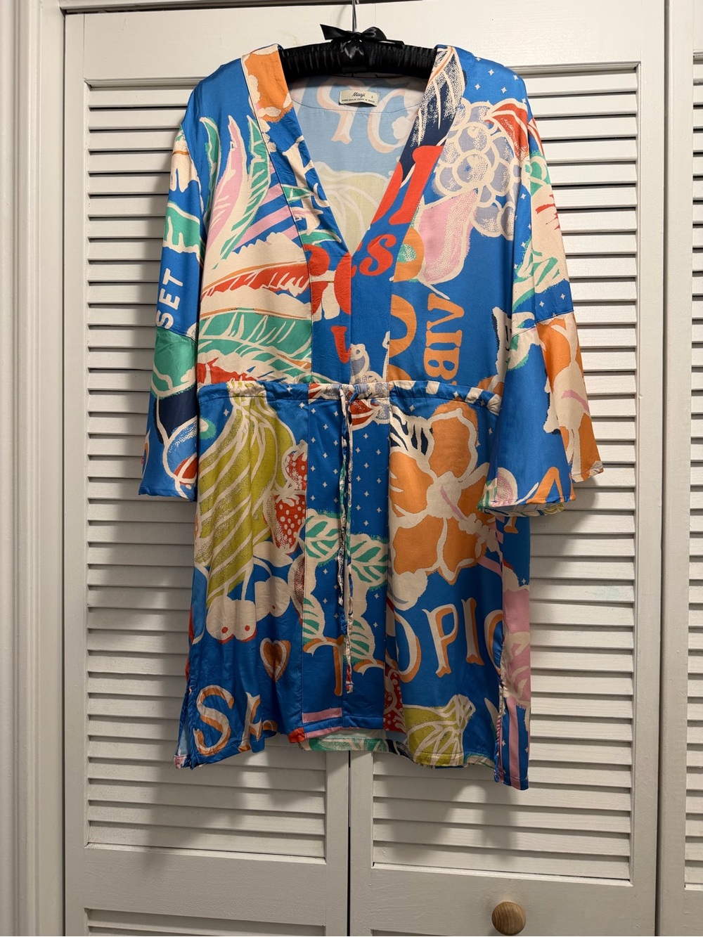 Maaji Vibrant Blue Tropical Print Mini Dress - Picture 5 of 13